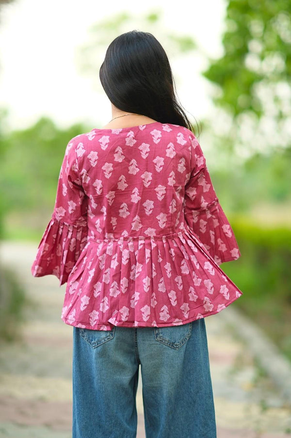 Gul Ruffle Top