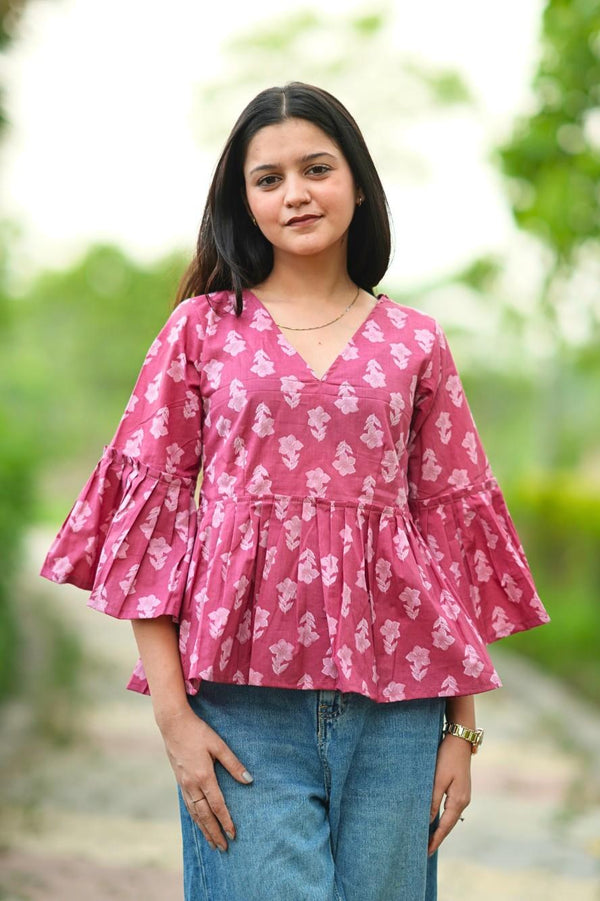 Gul Ruffle Top