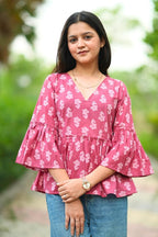 Gul Ruffle Top