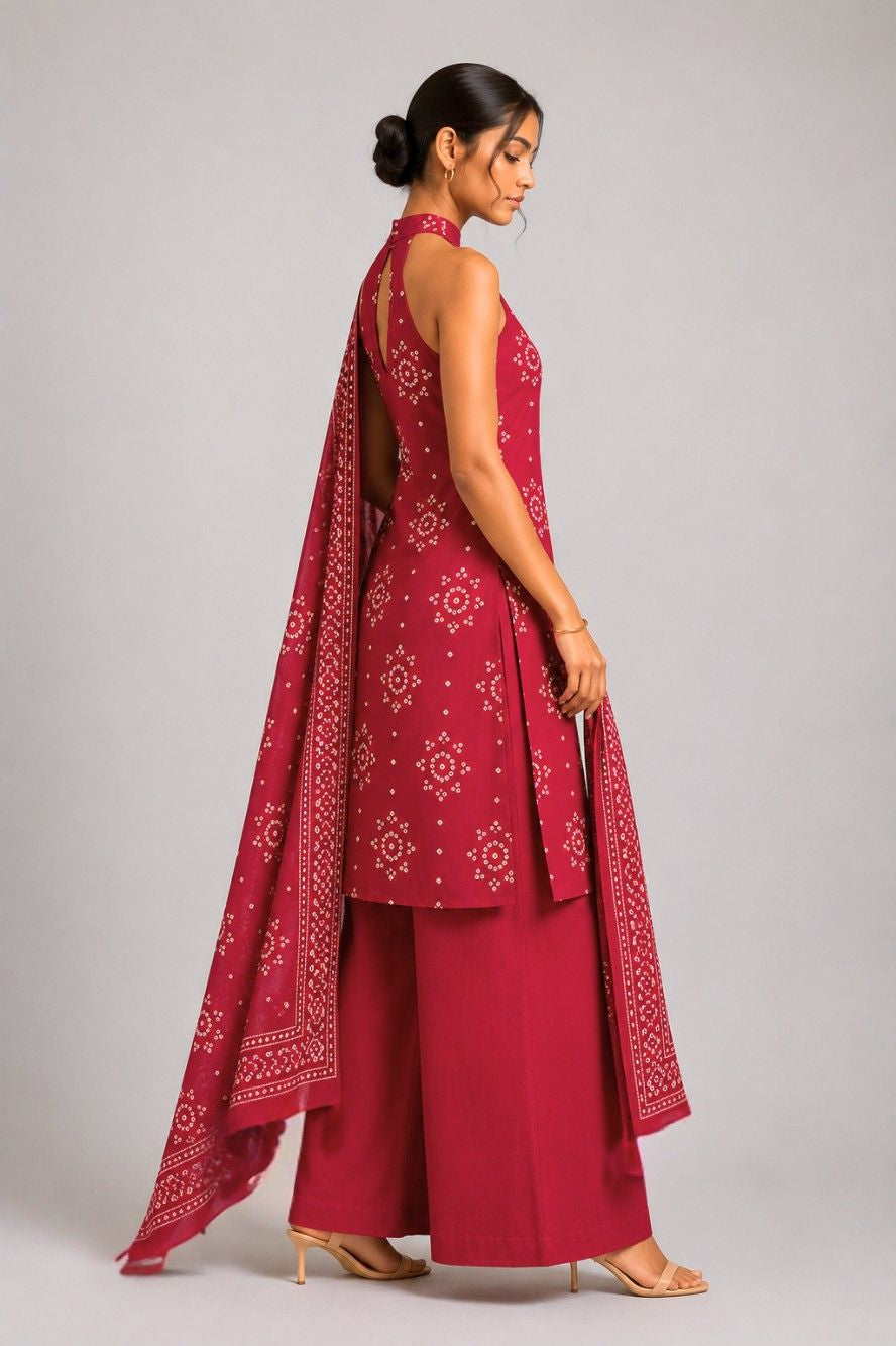 Vaani Cotton Kurti Pant Dupatta Set | Aasnaaya
