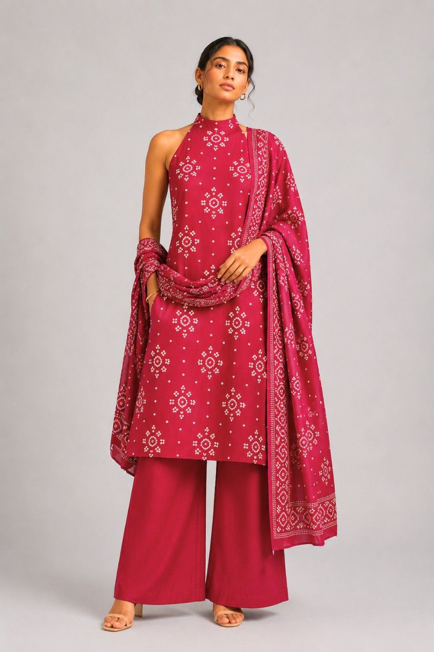 Vaani Cotton Kurti Pant Dupatta Set | Aasnaaya