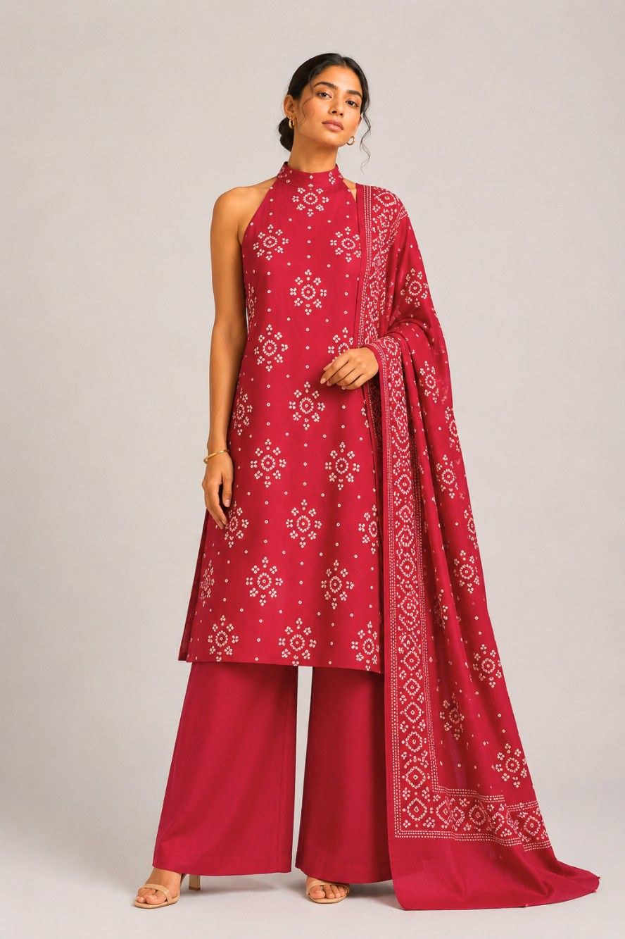 Vaani Cotton Kurti Pant Dupatta Set | Aasnaaya