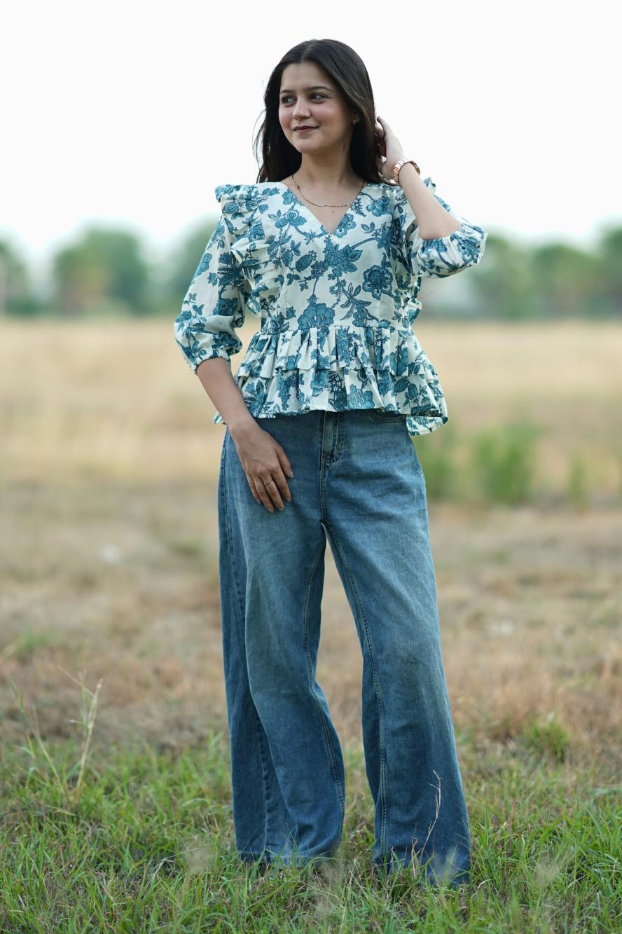 Neel Ruffle Top