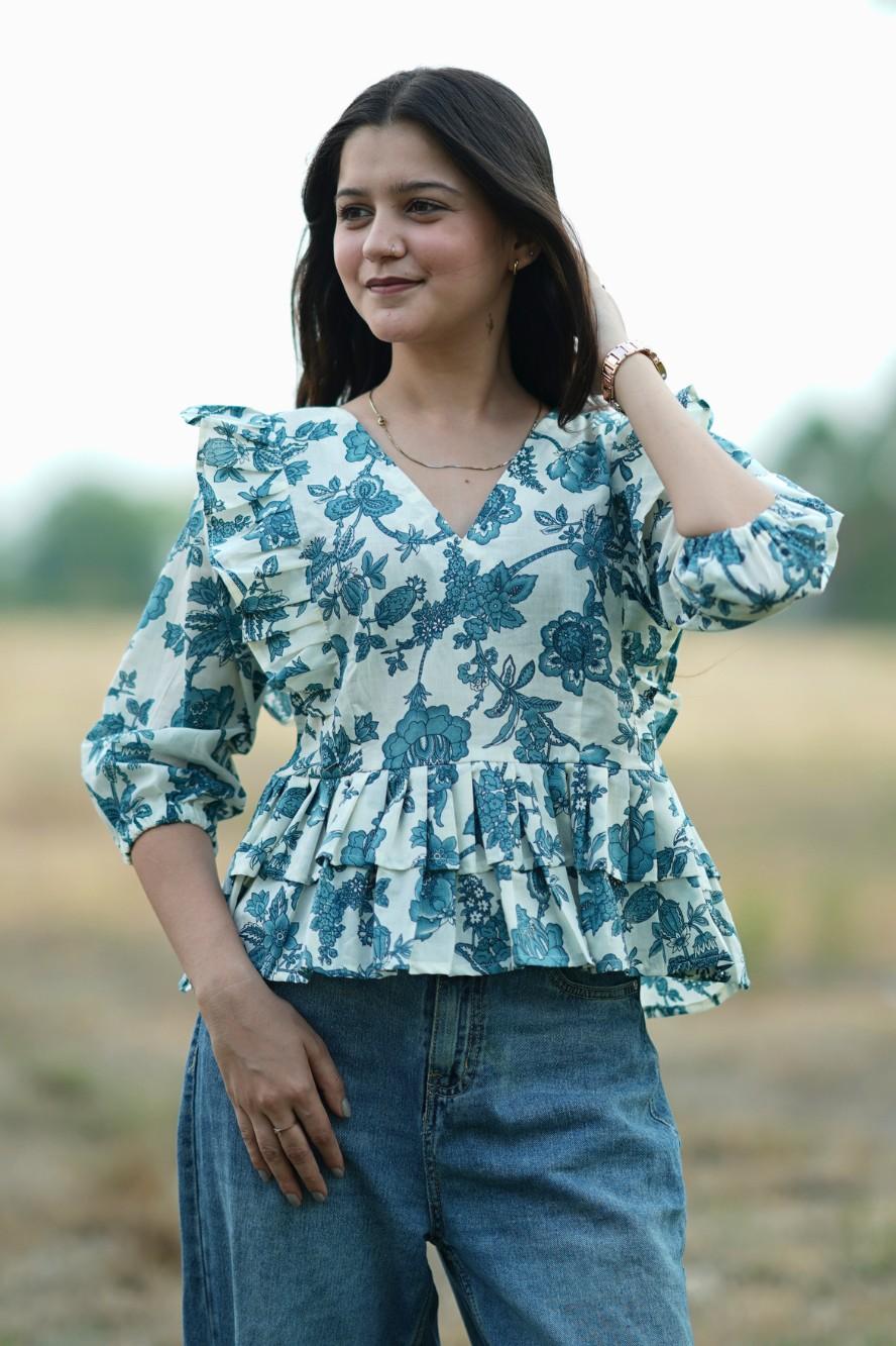 Neel Ruffle Top
