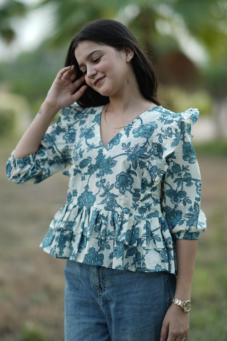 Neel Ruffle Top