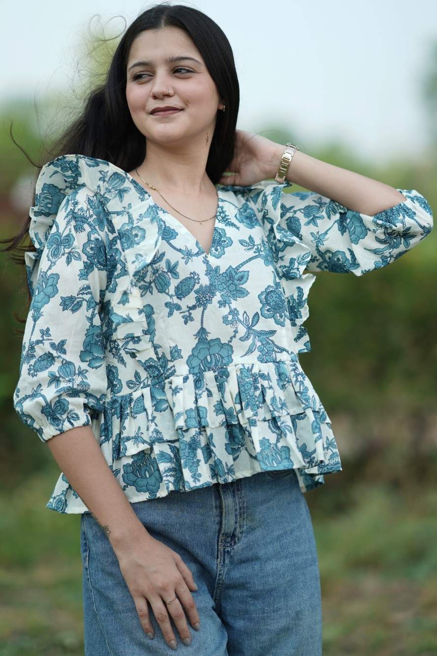 Neel Ruffle Top