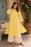 Lemon Yellow Collar Kurta