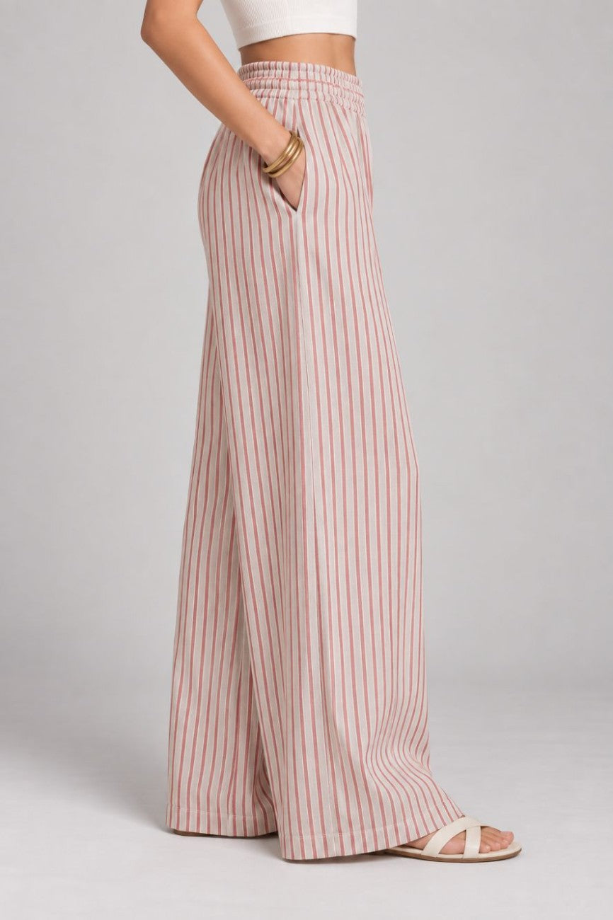 Red Striped Pant - Aasnaaya