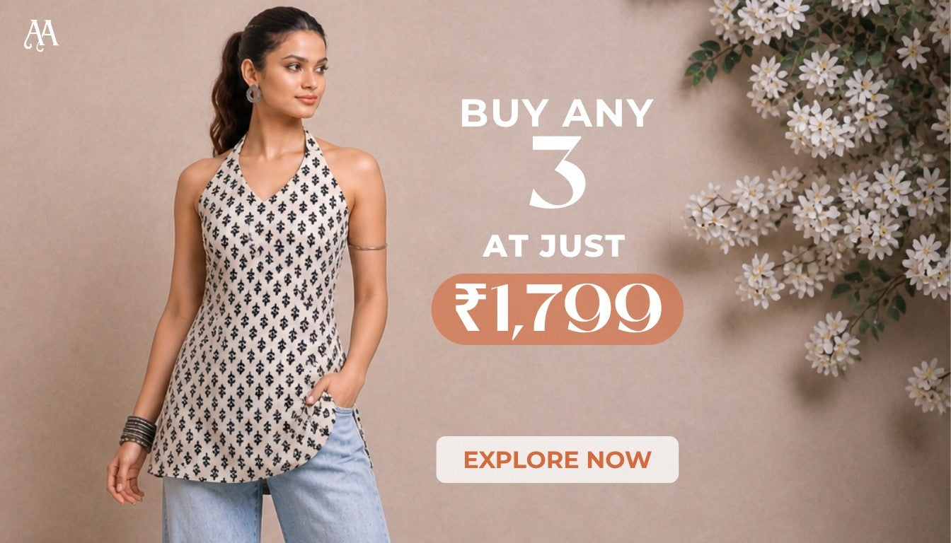 Aasnaaya Buy Any 3 Kurtis & Co-ords for ₹1799 | Ethnic Wear Offer