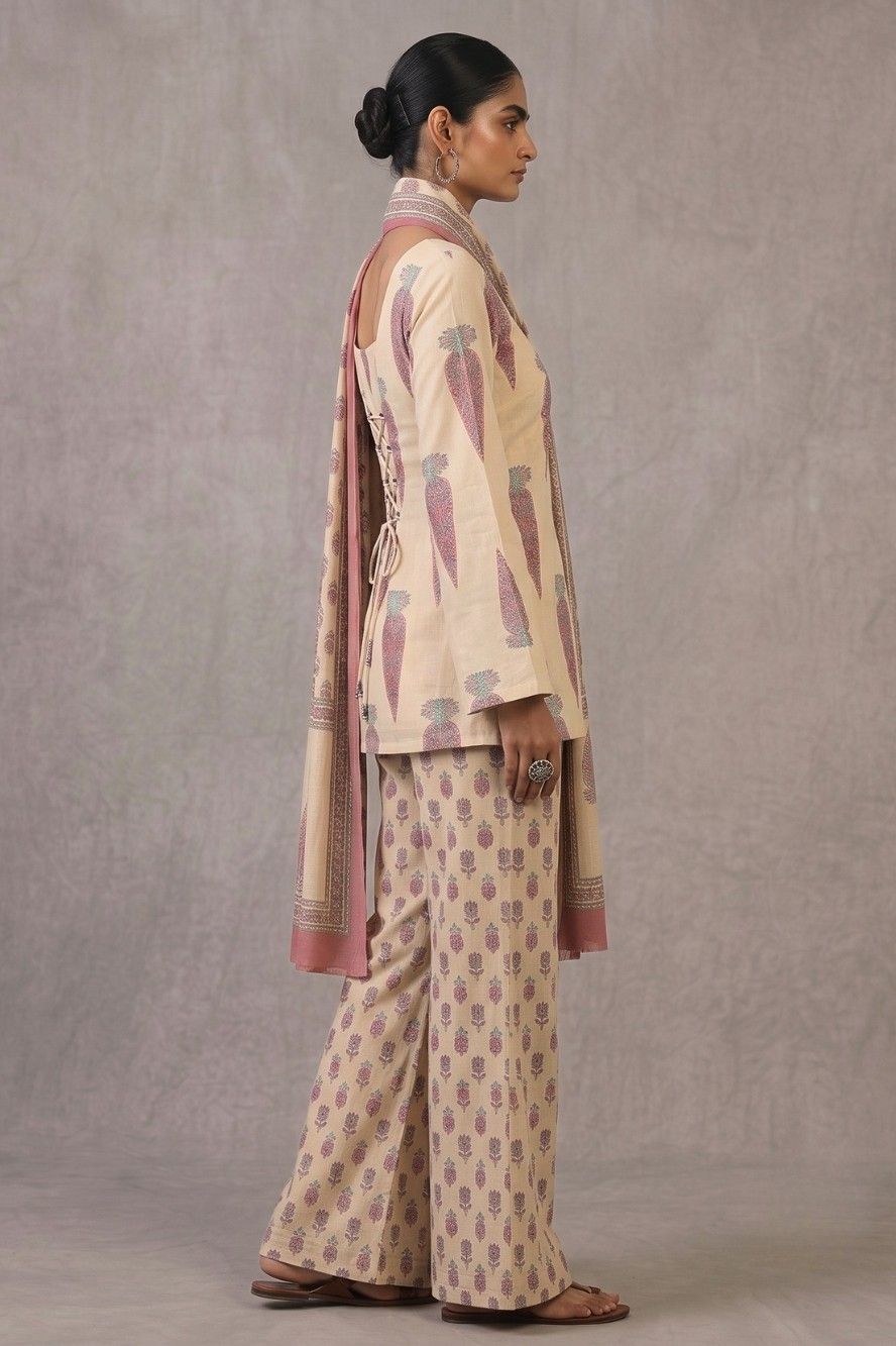 Aarika Cotton Kurti Pant Dupatta Set | Aasnaaya