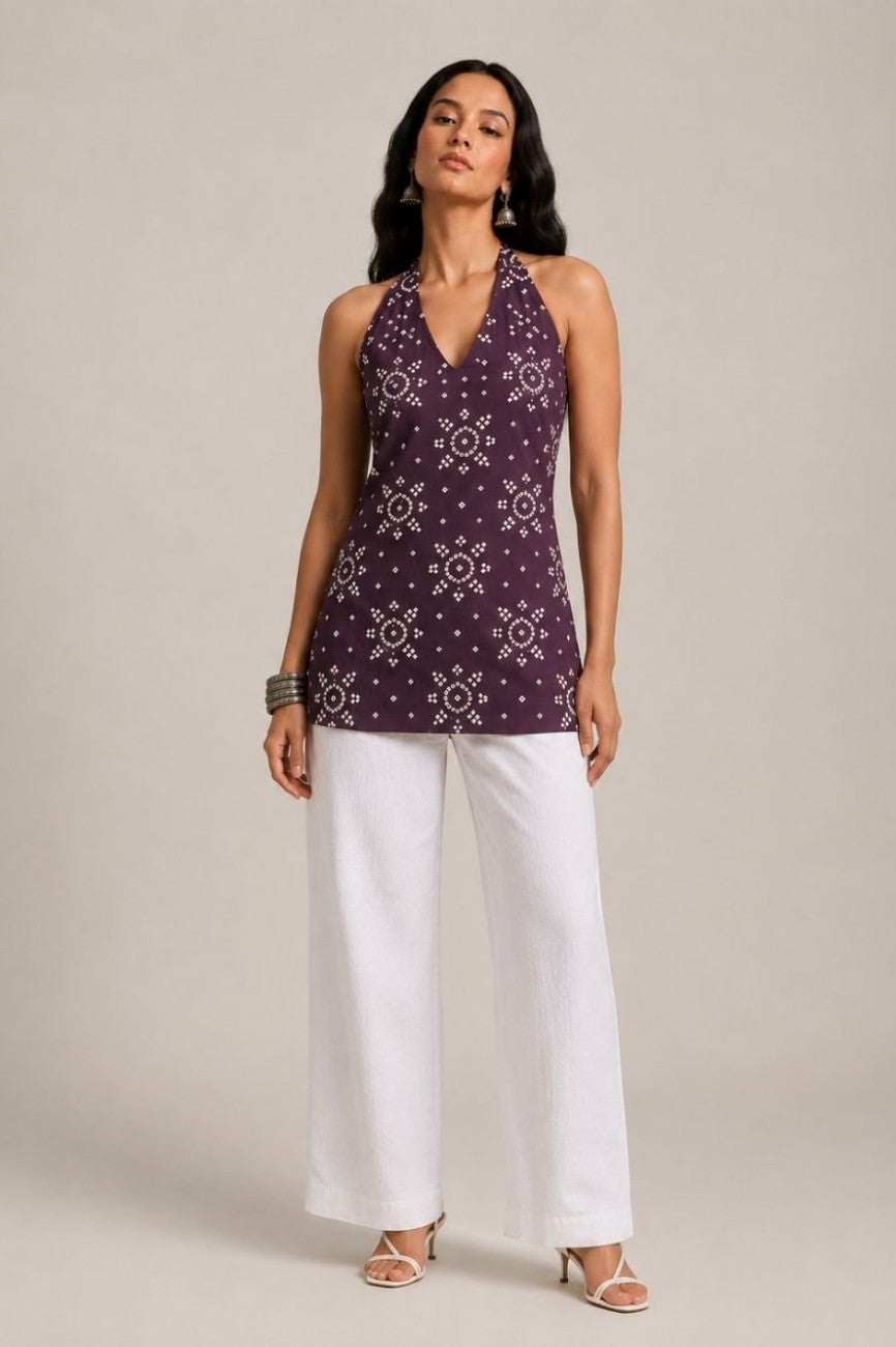 Aavya Halter Neck Kurti - Aasnaaya