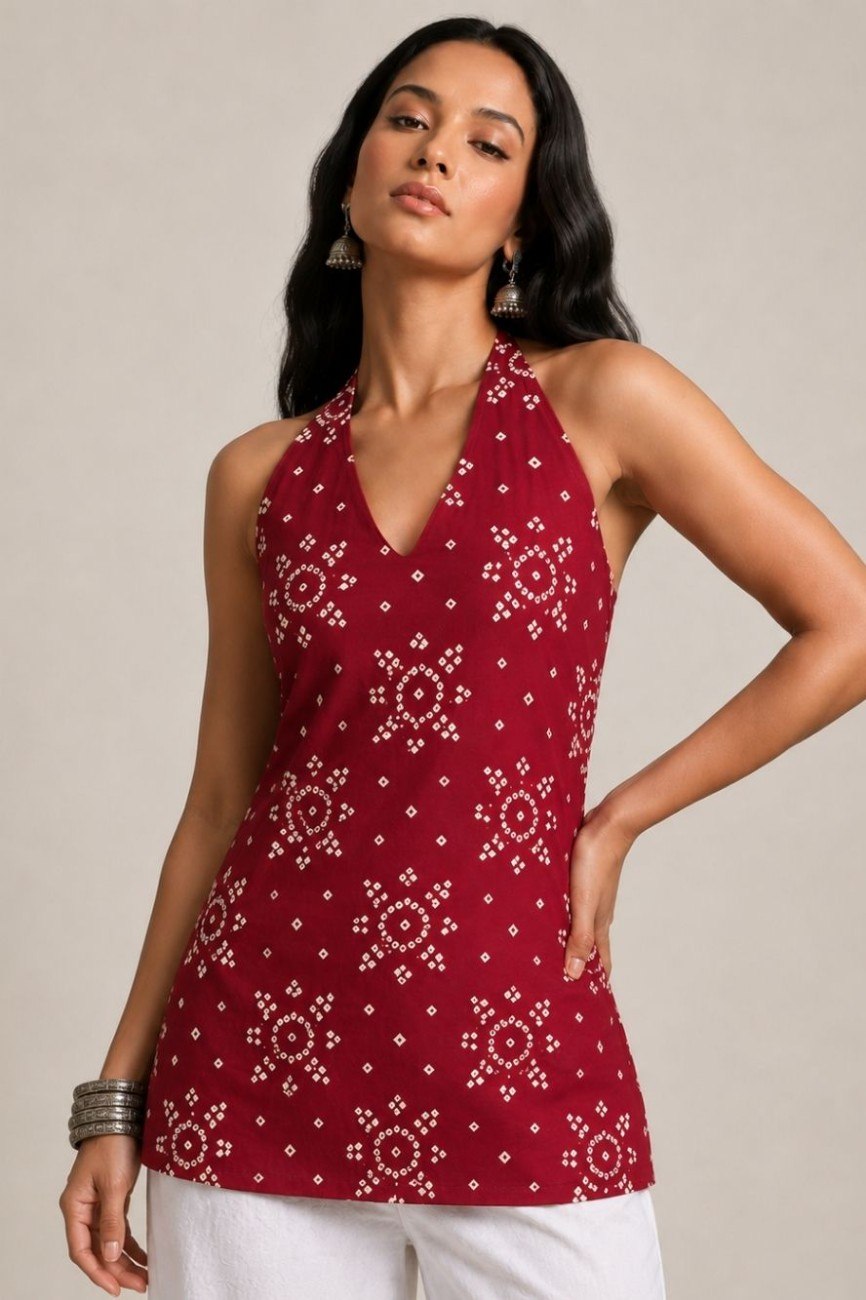 Adaah Halter Neck Kurti - Aasnaaya