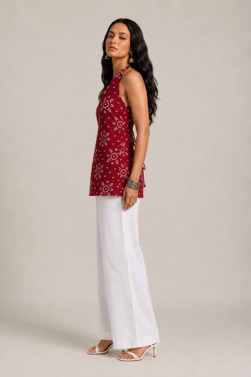 Adaah Halter Neck Kurti - Aasnaaya
