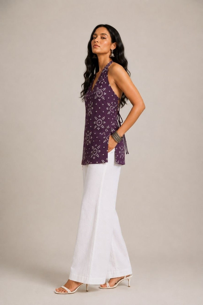 Aavya Halter Neck Kurti - Aasnaaya