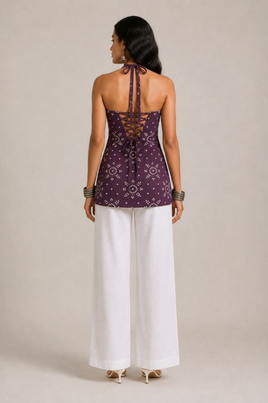 Aavya Halter Neck Kurti - Aasnaaya