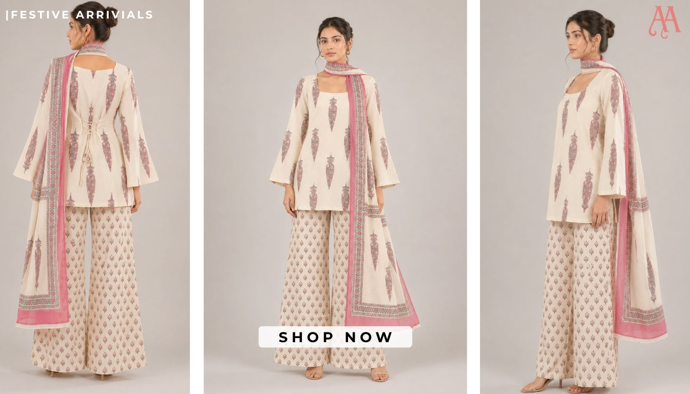 Kesari Cotton Co-ord Set – New Arrival Festive Wear for Women.