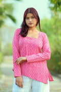 Leher Full Sleeves Kurti