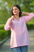 Rosy Oversized Top