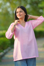 Rosy Oversized Top