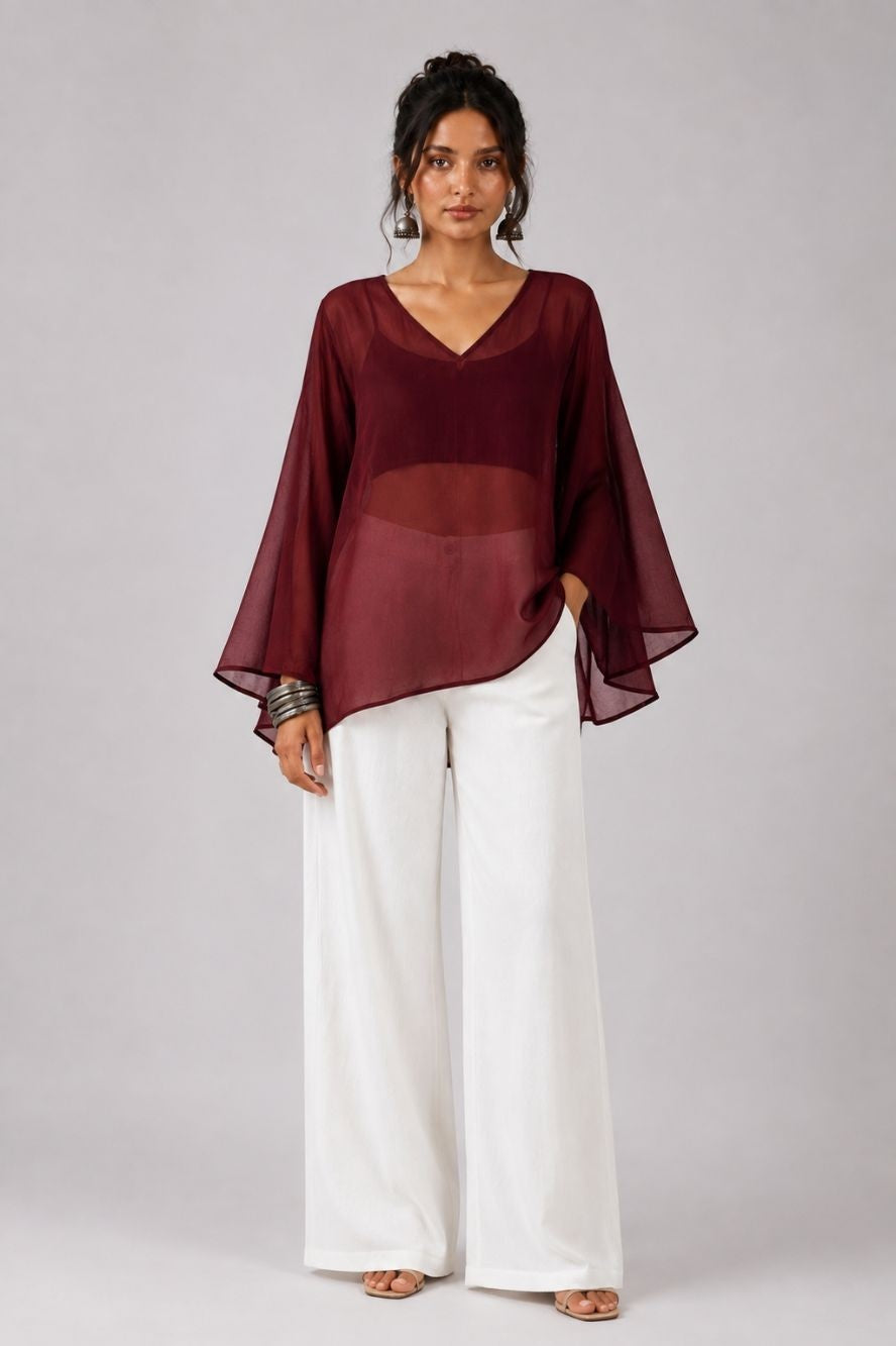 Ruh Mul Cotton Top | Aasnaaya